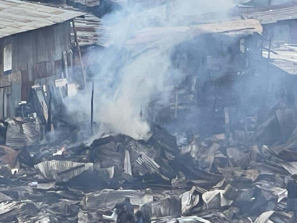 Fire in Kibera Slum.